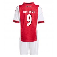 Ajax Kasper Dolberg #9 Hjemmedraktsett Barn 2025-26 Kortermet (+ Korte bukser)